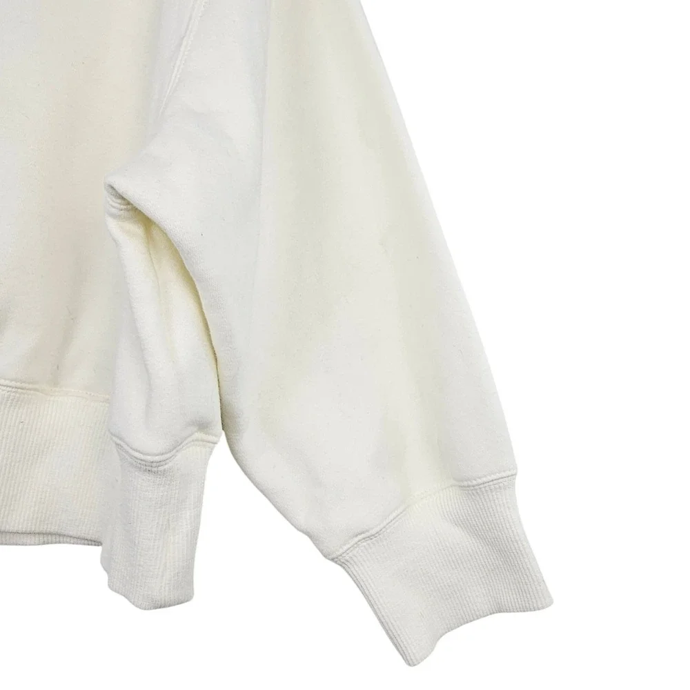 Nike Women's Phoenix Fleece Polo Sweatshirt Sail White Cropped Oversized Medium‎